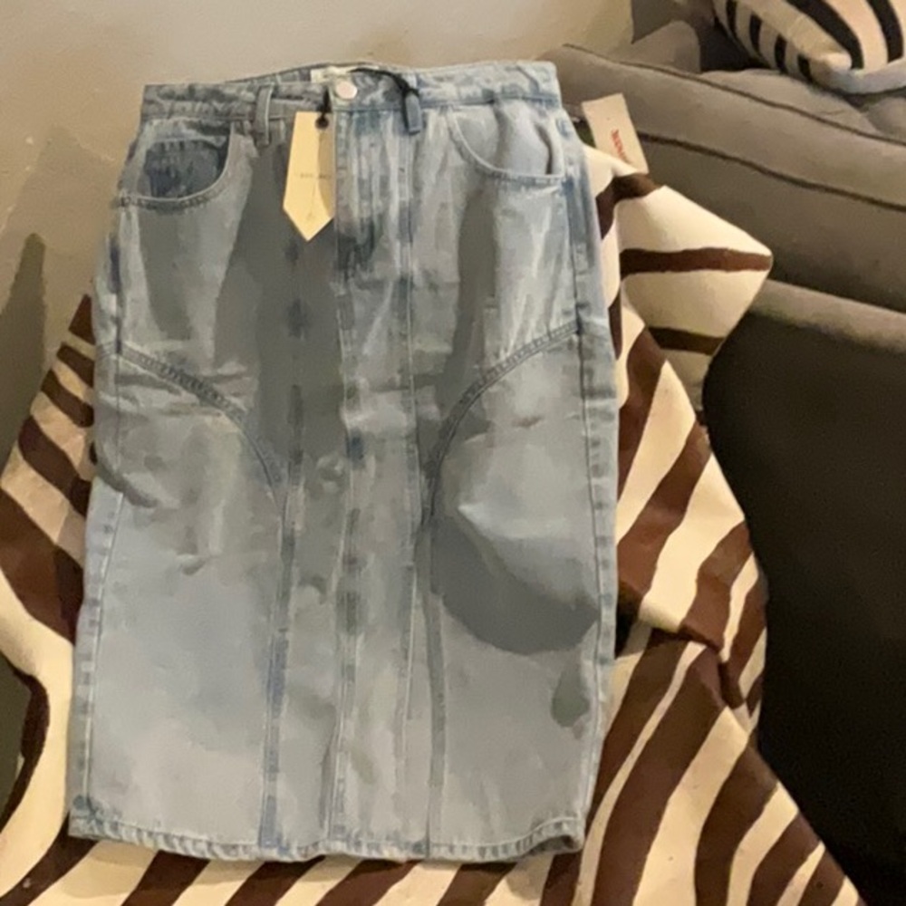 Denim Midi Skirt